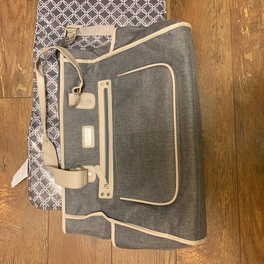 Carter's City Tote Diaper Bag Grey Tan